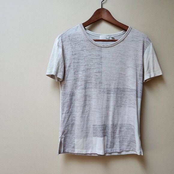 Aritzia Wilfred free grey cream knit t shirt - Picture 2 of 5